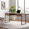 Alaterre Furniture Claremont 60"W Rustic Wood and Metal Desk ANCM0674